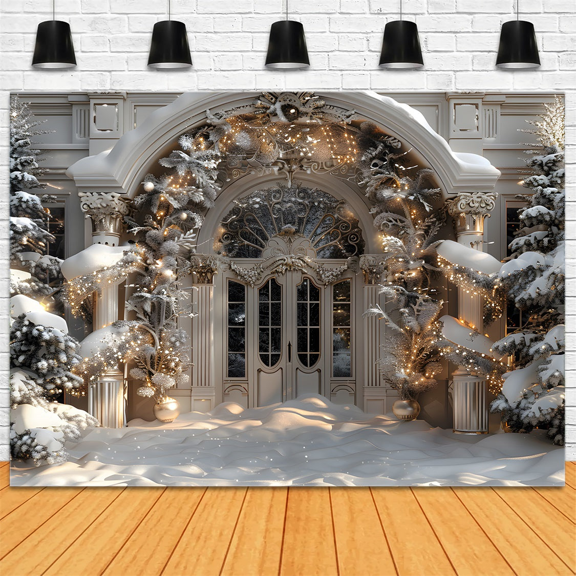 Sfondo Del Paese Delle Meraviglie Del Grande Ingresso Di Natale RR7-590