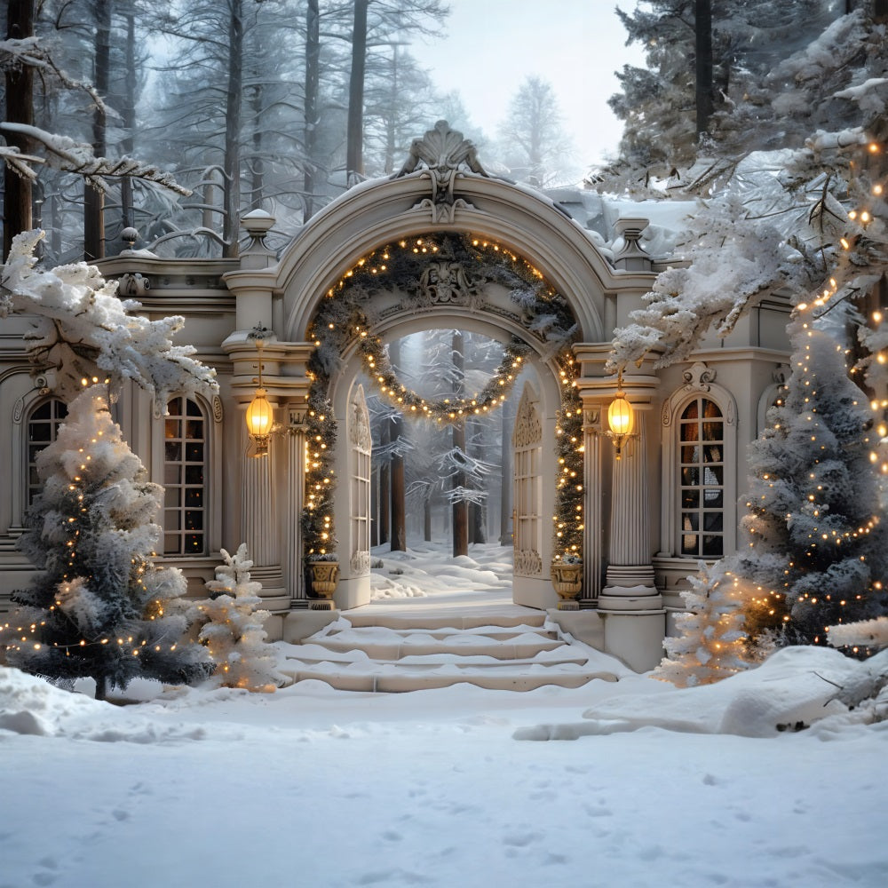 Sfondo Dell'Arco Di Natale Winter Wonderland RR7-593