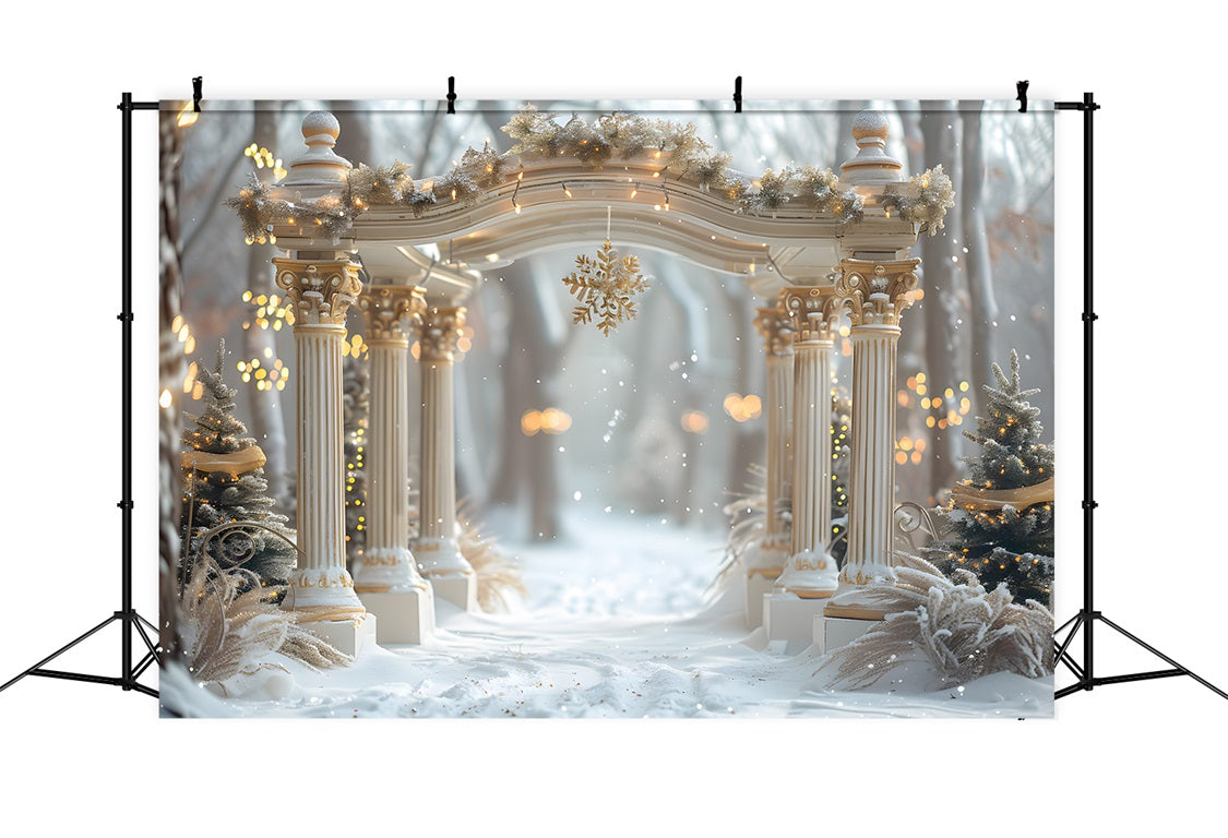 Sfondo Di Natale Snowflake Archway Wonderland RR7-613