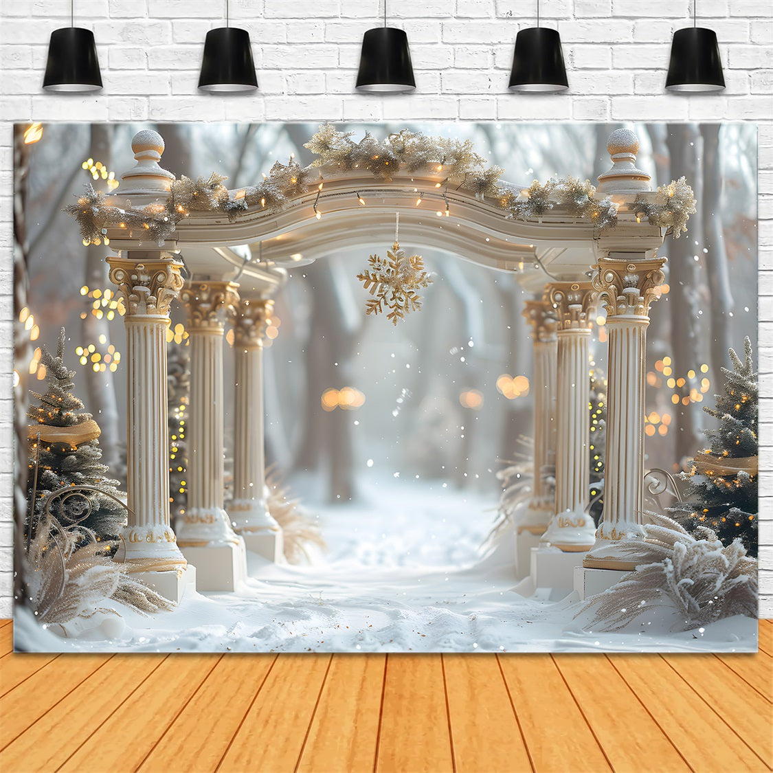 Sfondo Di Natale Snowflake Archway Wonderland RR7-613