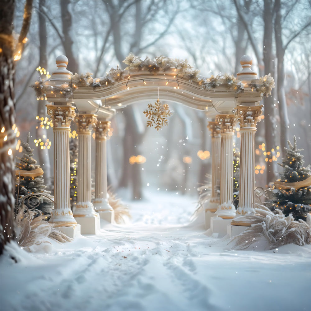 Sfondo Di Natale Snowflake Archway Wonderland RR7-613