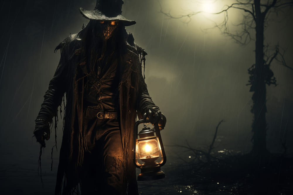 Sfondo Del Fantasma Dell'Orrore Della Notte Di Halloween RR7-64