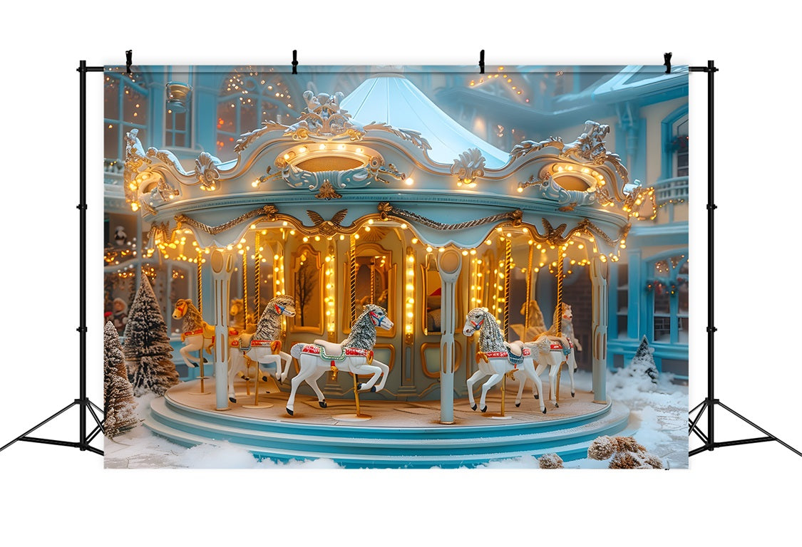 Sfondo Di Natale Carosello Winter Wonderland RR7-649