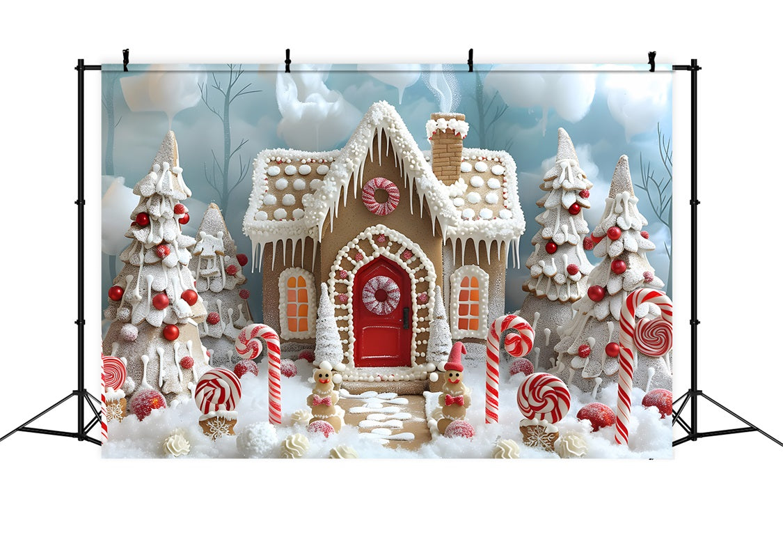 Sfondo Natalizio Della Casa Di Marzapane Di Candyland RR7-657