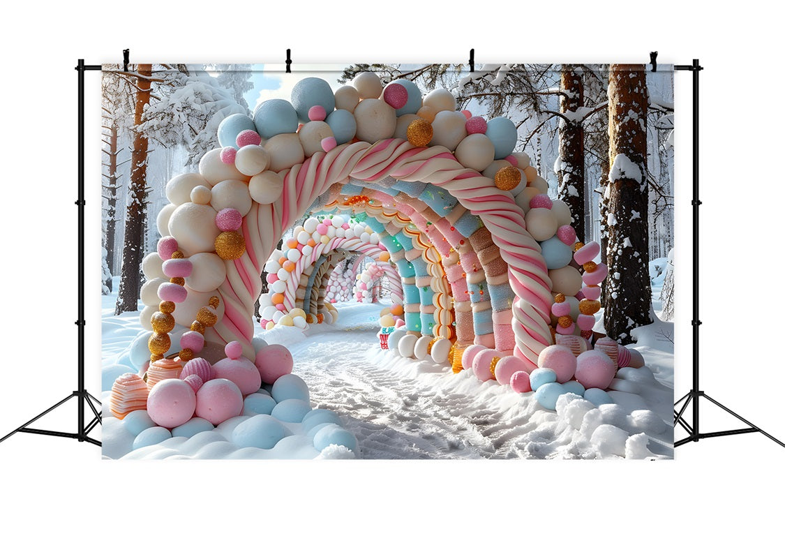 Sfondo Dell'Arco Di Natale Candy Land RR7-703
