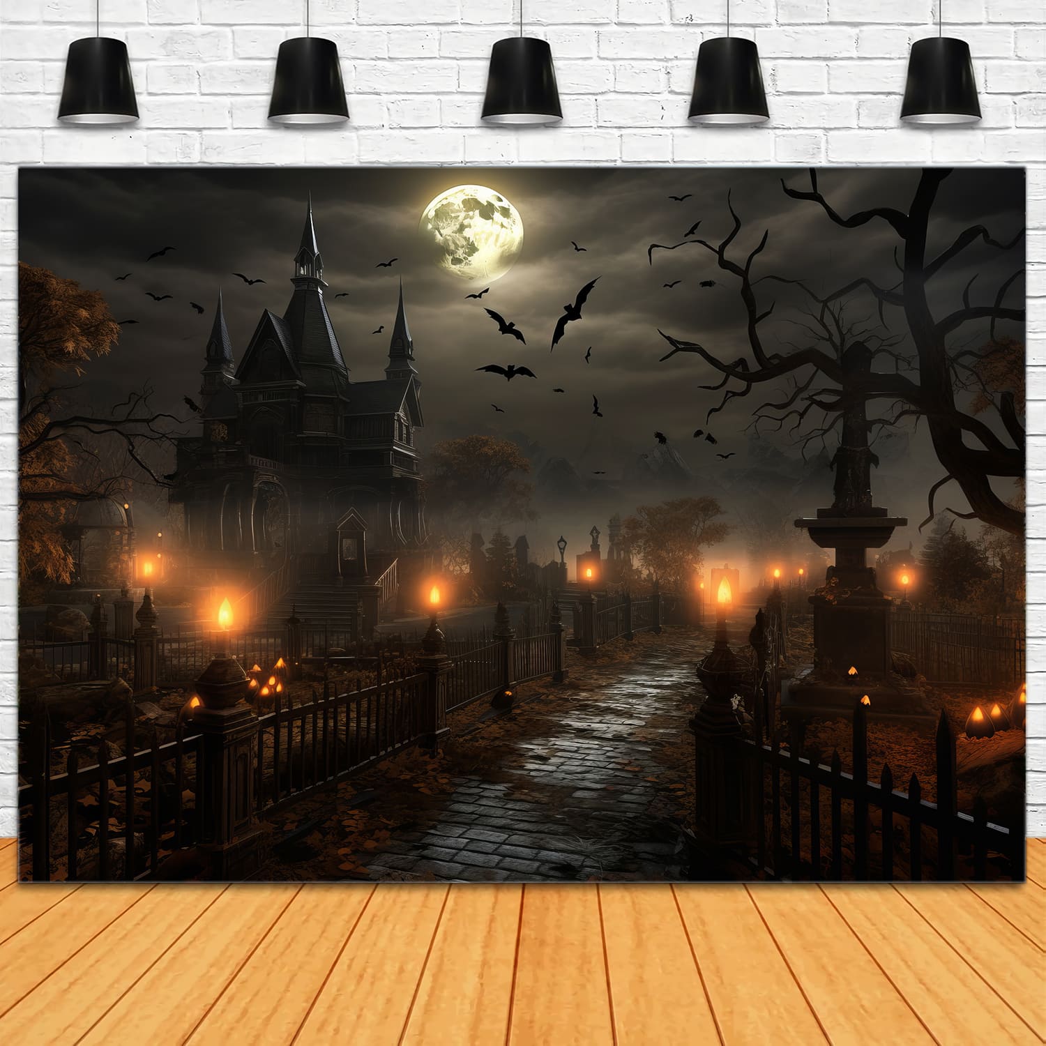 Sfondo Di Zucca Malvagia Della Notte Spettrale Di Halloween RR7-73