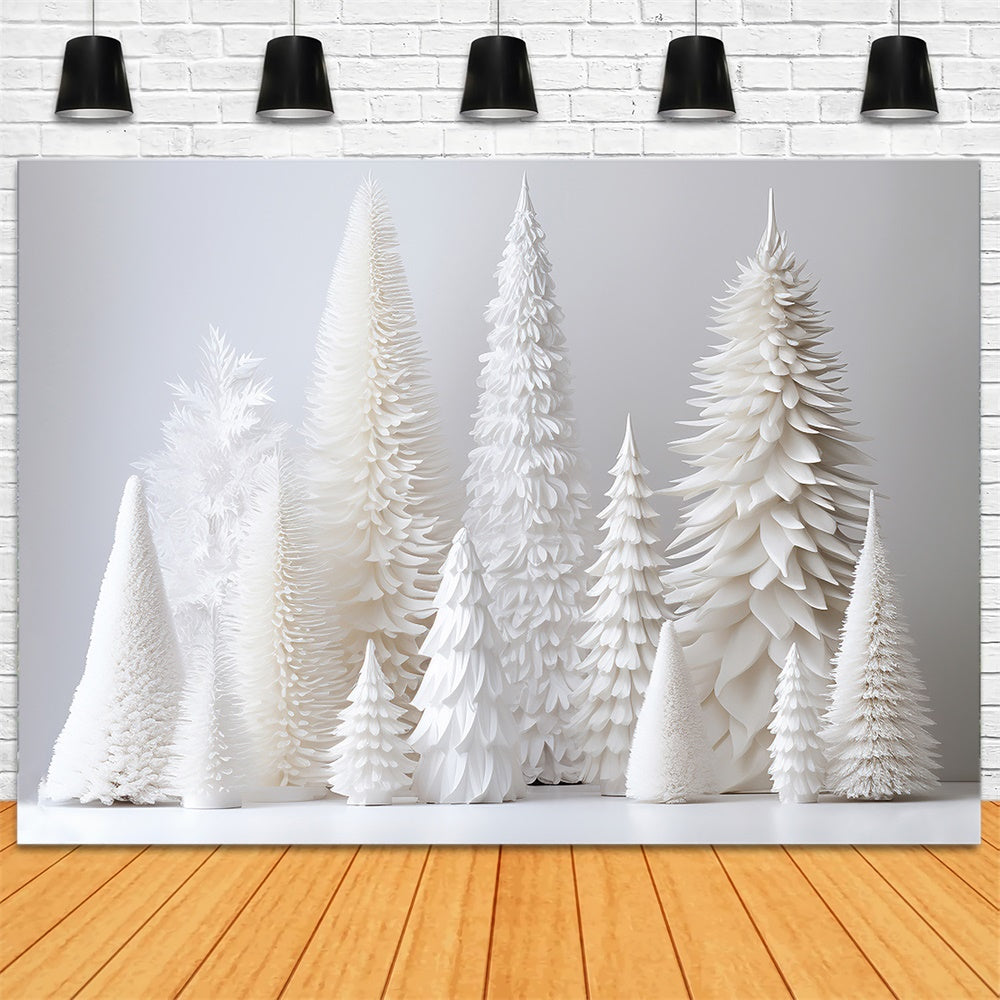 Sfondo Fotografico Albero Di Natale Bianco RR7-734