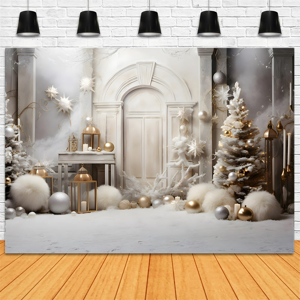 Sfondo Porta Palline Albero Di Natale Bianco RR7-821