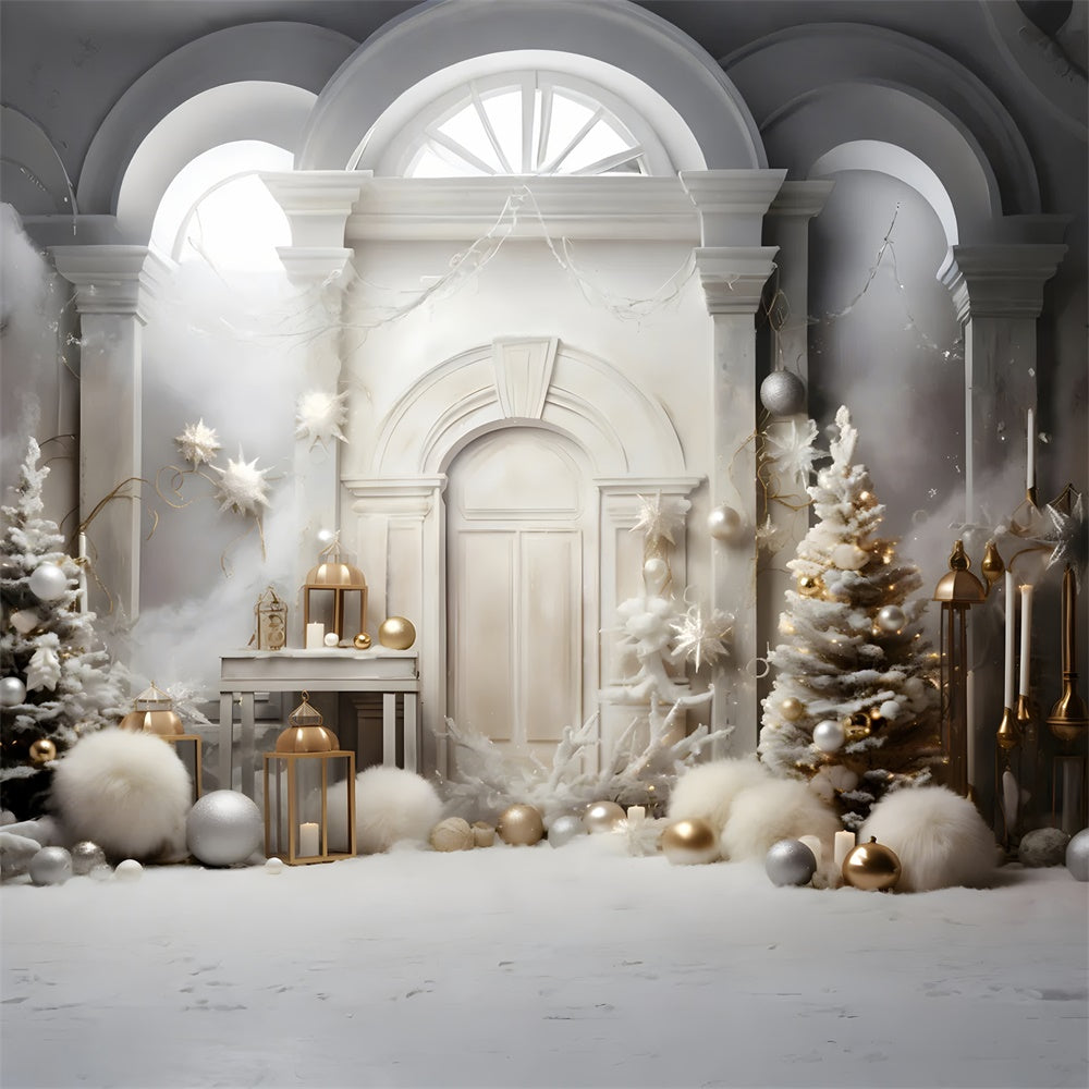 Sfondo Porta Palline Albero Di Natale Bianco RR7-821