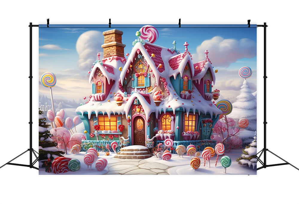 Sfondo Natalizio Candy House Wonderland RR7-832