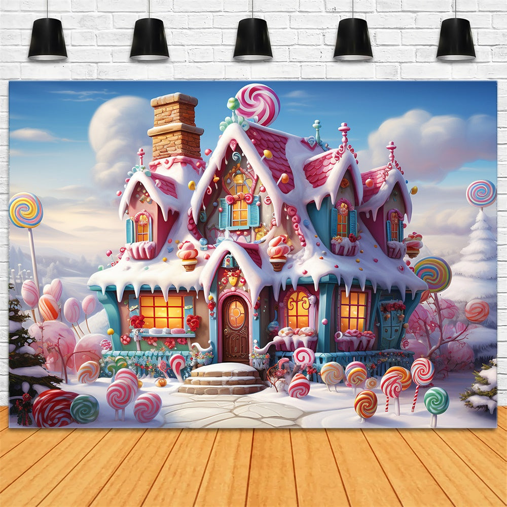 Sfondo Natalizio Candy House Wonderland RR7-832