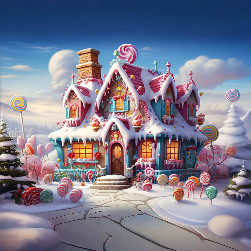 Sfondo Natalizio Candy House Wonderland RR7-832