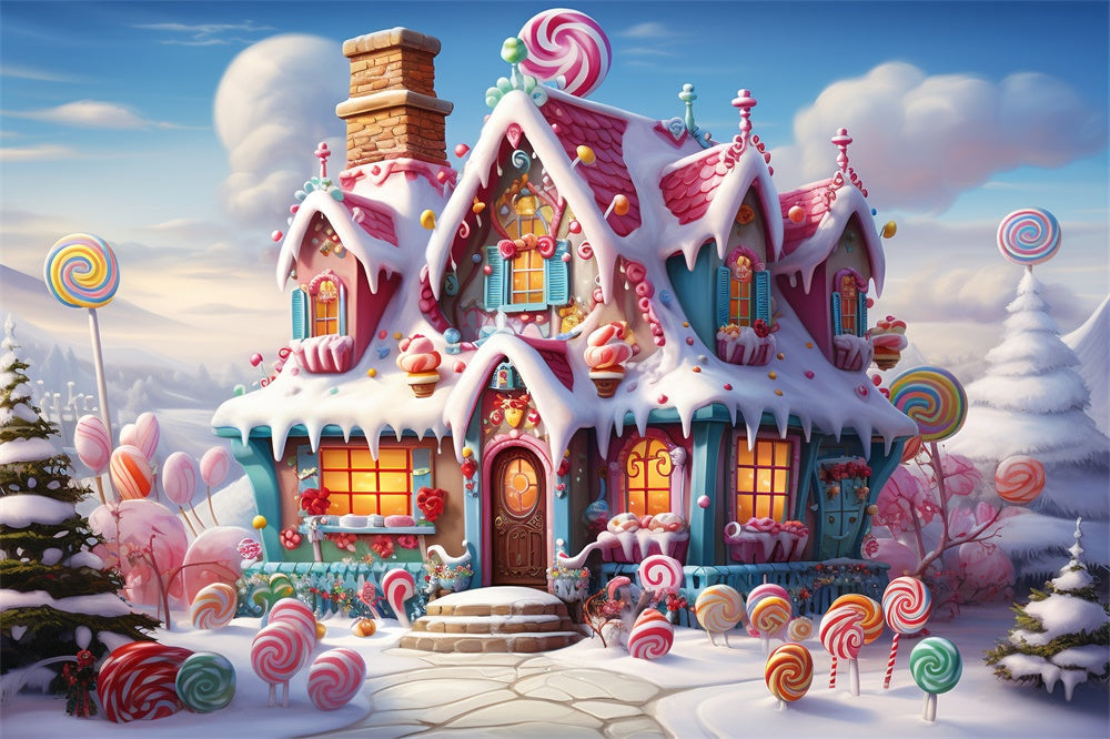 Sfondo Natalizio Candy House Wonderland RR7-832