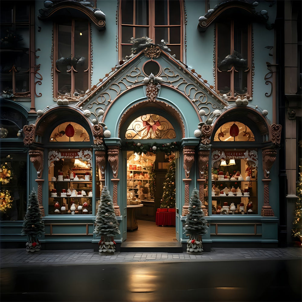 Sfondo Fotografico Per La Pasticceria Dell'Albero Di Natale RR7-879