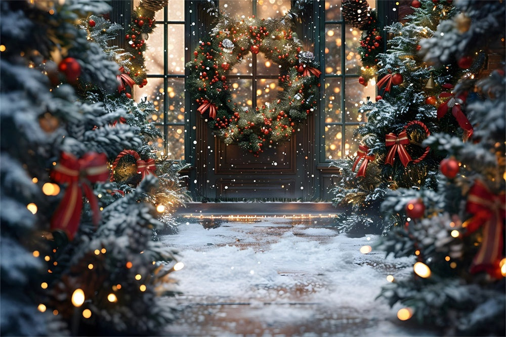 Sfondo Del Sentiero Invernale Incantato Di Natale RR8-180
