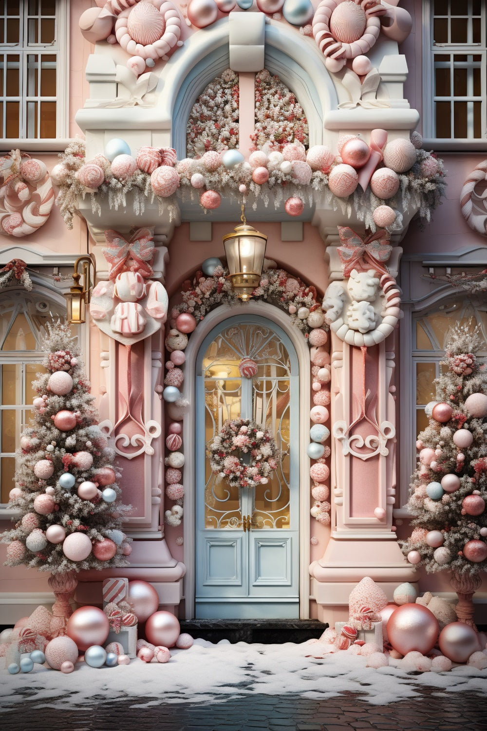 Sfondo Natalizio Stravagante Candyland Doorway RR8-190