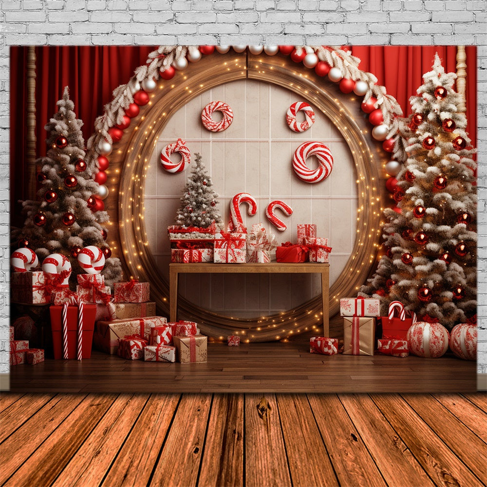 Sfondo Festivo Natalizio Candy Cane Wonderland RR8-228