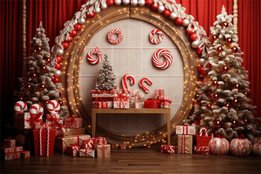Sfondo Festivo Natalizio Candy Cane Wonderland RR8-228