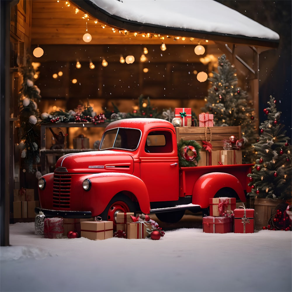 Sfondo Di Natale Rosso Camion Winter Wonderland RR8-249