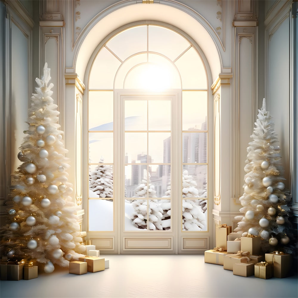 Sfondo Di Decorazioni Festive Per La Fattoria Rustica Di Natale RR8-271