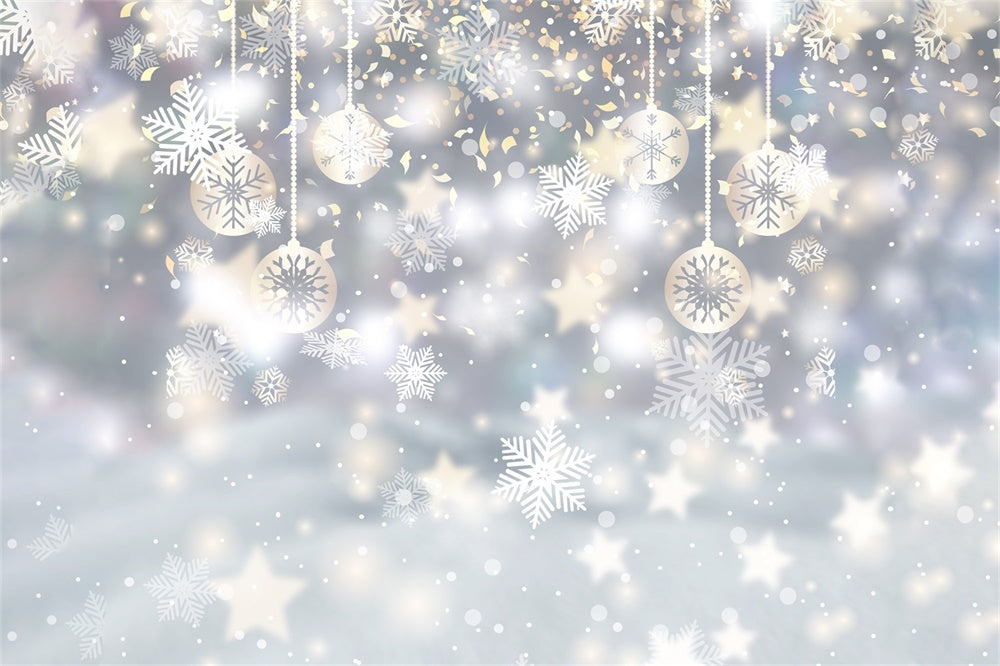 Sfondo Di Decorazione Stella Fiocco Di Neve Di Natale RR8-275