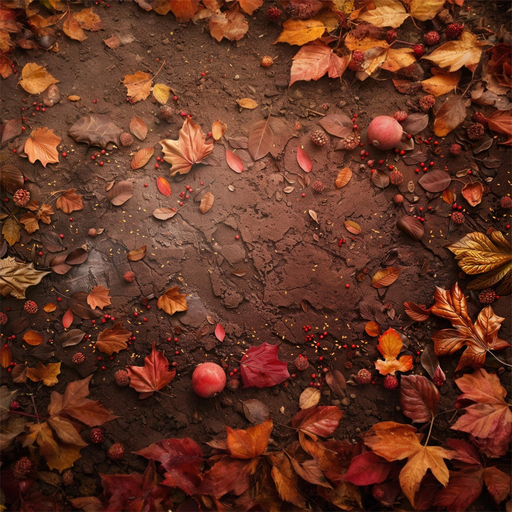 Fondale Per Pavimento In Tessuto Di Fango Con Foglie D'Acero RR8-277