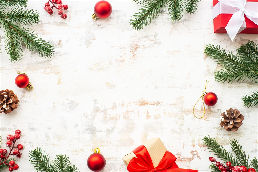 I Regali Di Natale Decorano Lo Sfondo Del Pavimento Rustico RR8-295