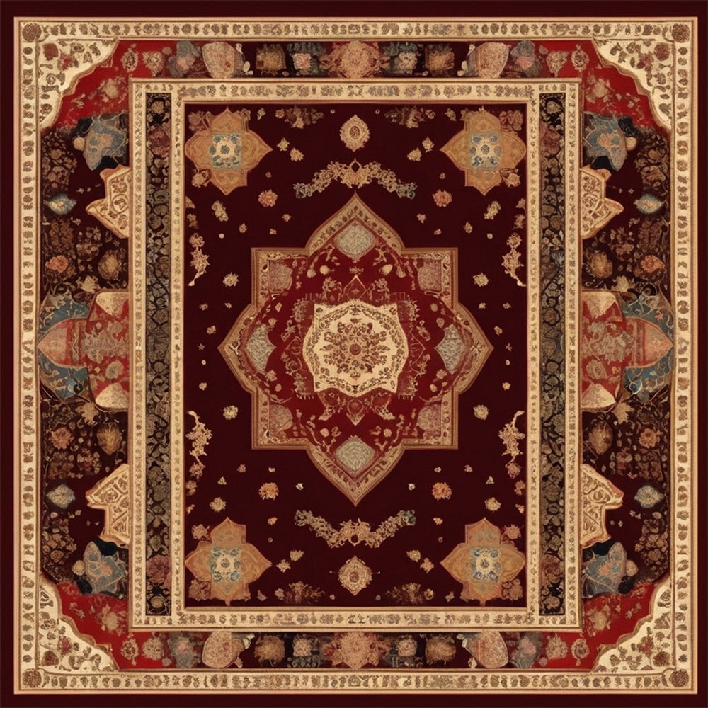 Ricco Sfondo Per Pavimento In Moquette Bordeaux E Beige RR8-305