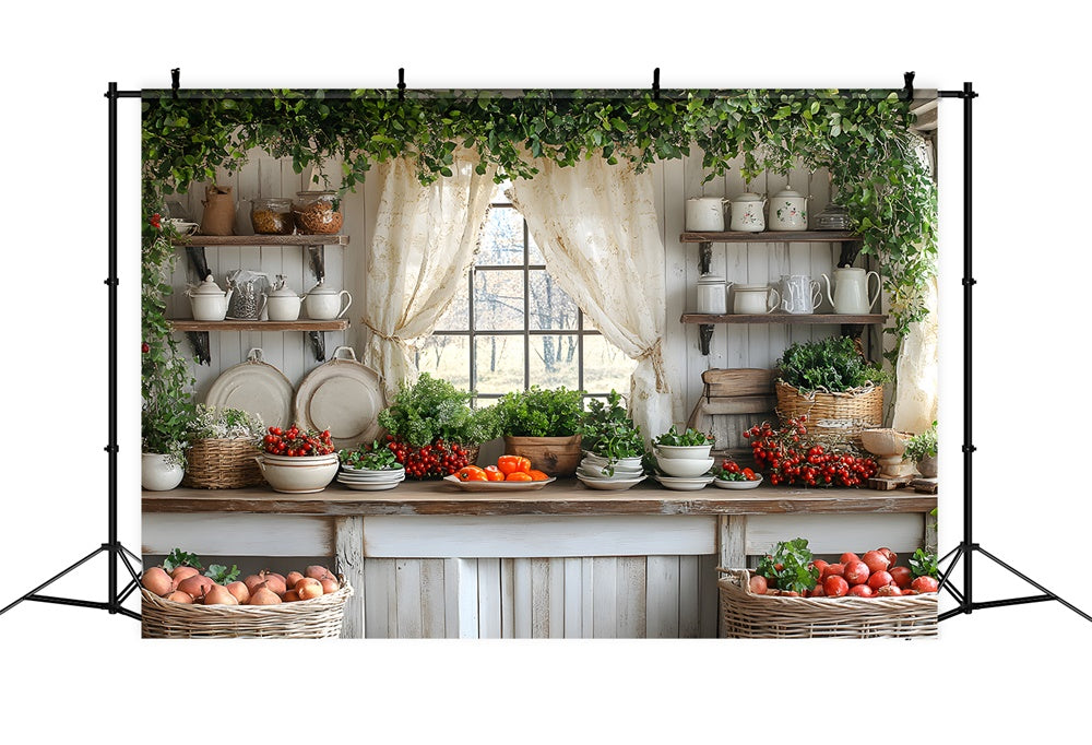 Sfondo Fotografico Per La Cucina Del Raccolto Autunnale RR8-323