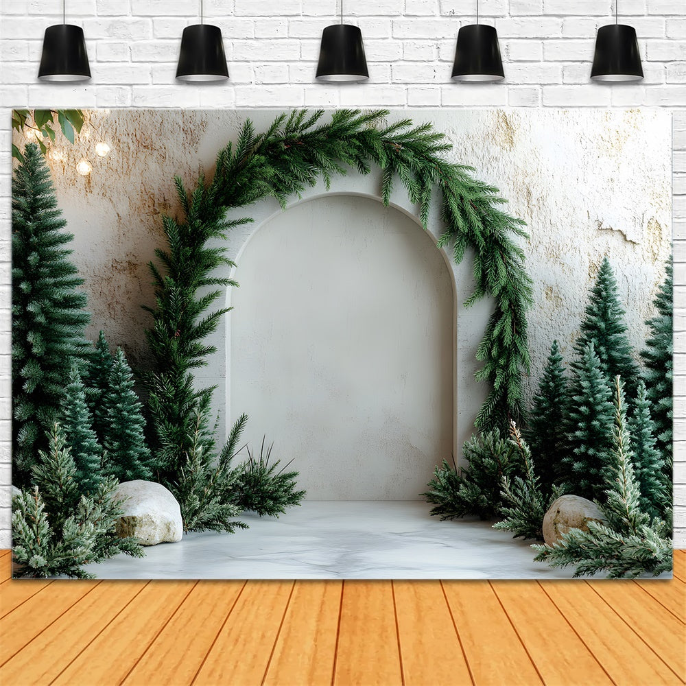 Sfondo Fotografico Con Arco Di Albero Di Natale RR8-347