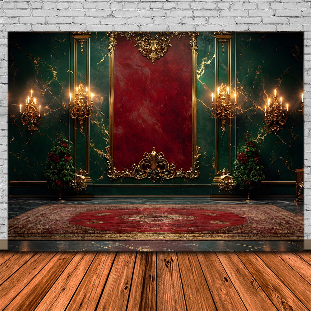 Elegante Sfondo Fotografico Da Parete Natalizio RR8-351