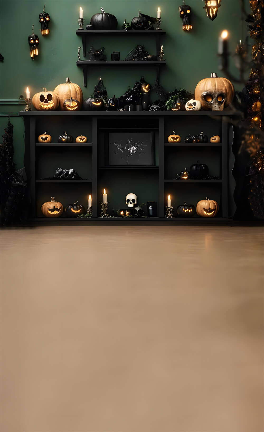 Halloween Sweep Spooky Room Evil Zucca Sfondo RR8-395