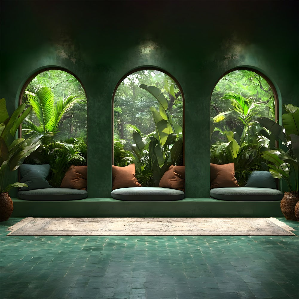 Sfondo Boho Oasi Della Giungla Tropicale RR8-409