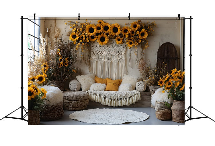 Fondale Decorativo Girasole Boho Chic RR8-413