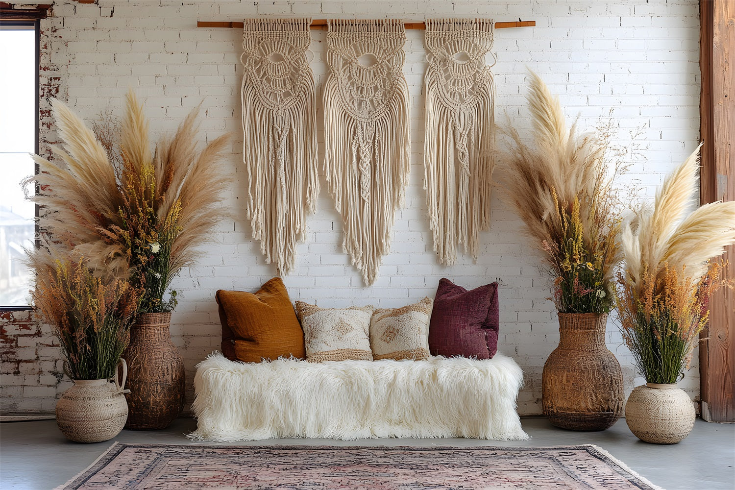 Fondale Rustico In Macrame Boho Lounge RR8-425