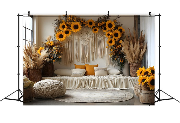 Fondale Sunflower Macrame Boho Lounge RR8-456