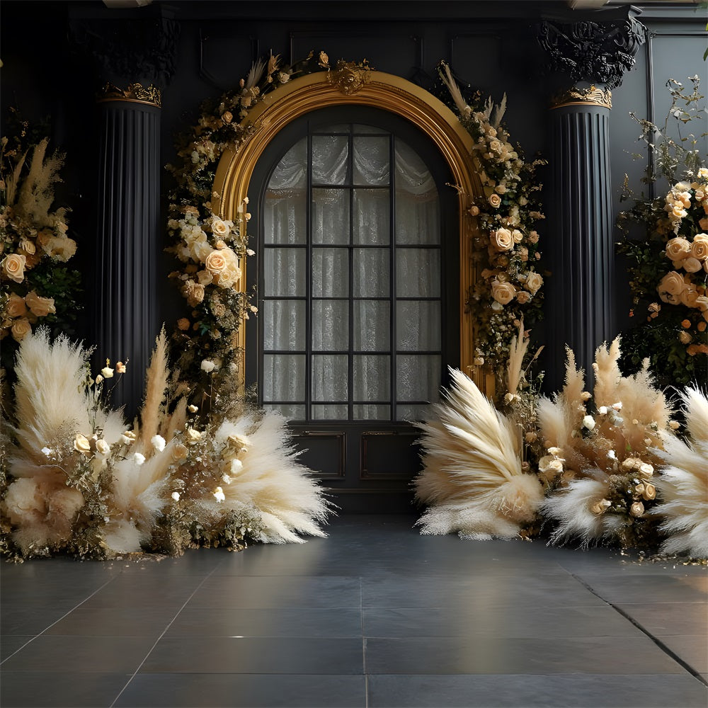 Sfondo Bohemien Con Arco Dorato Decorato RR8-488