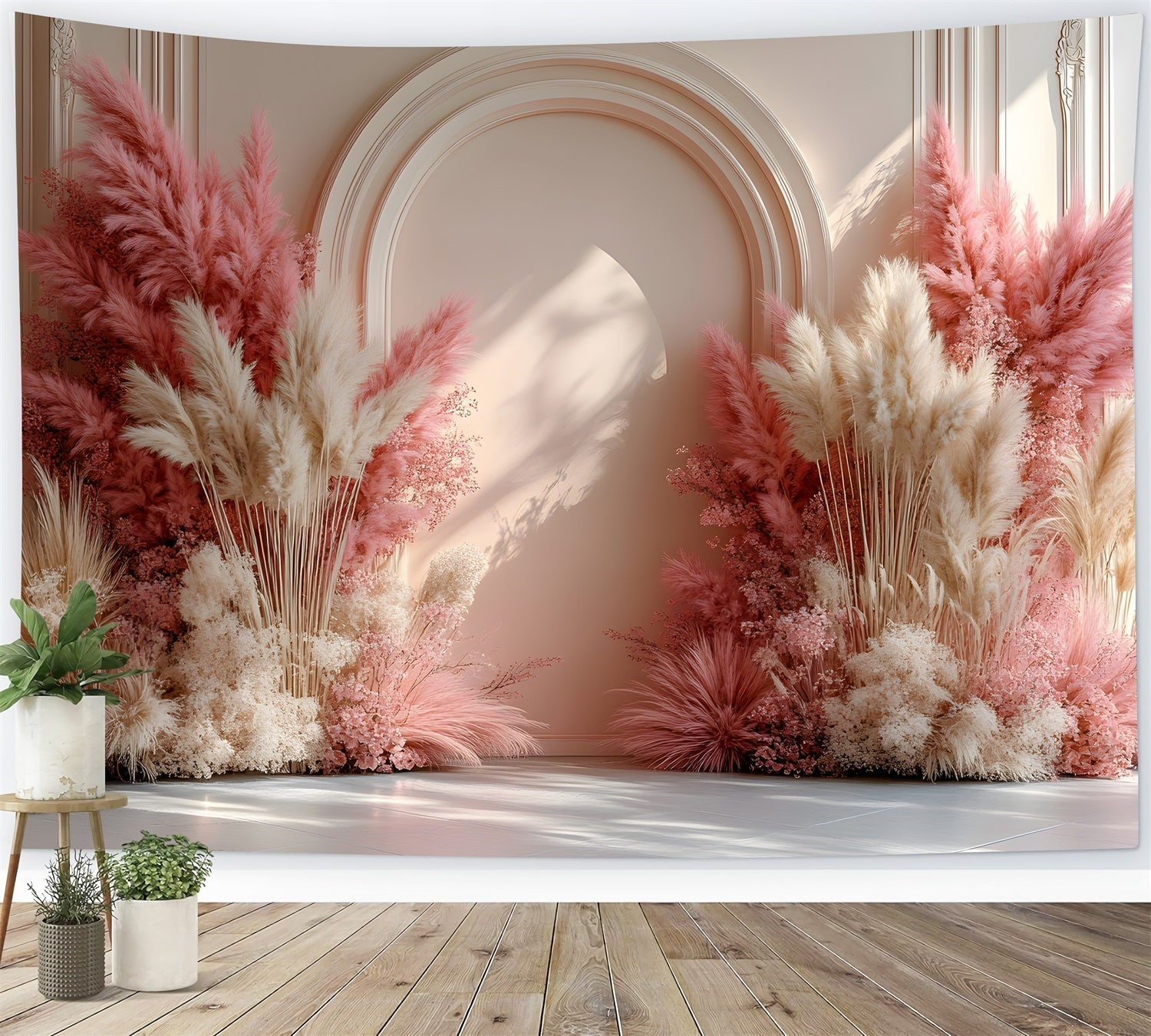 Sfondo Di Arco Nuziale Bohemien Con Sfumature Di Tramonto RR8-492