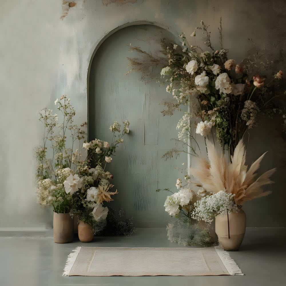 Sfondo Boho Ad Arco Floreale Pastello Morbido RR8-507