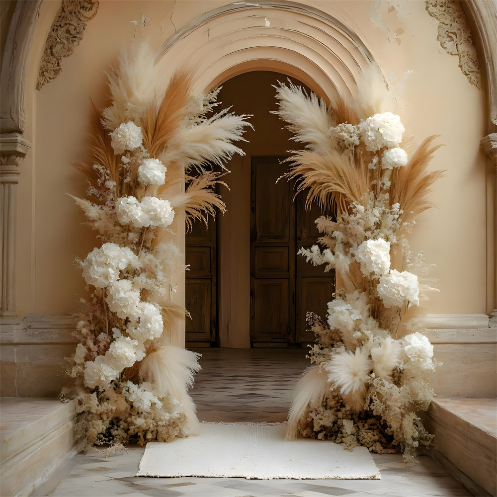 Sfondo Rustico Boho Di Eleganza Floreale Della Pampa RR8-511