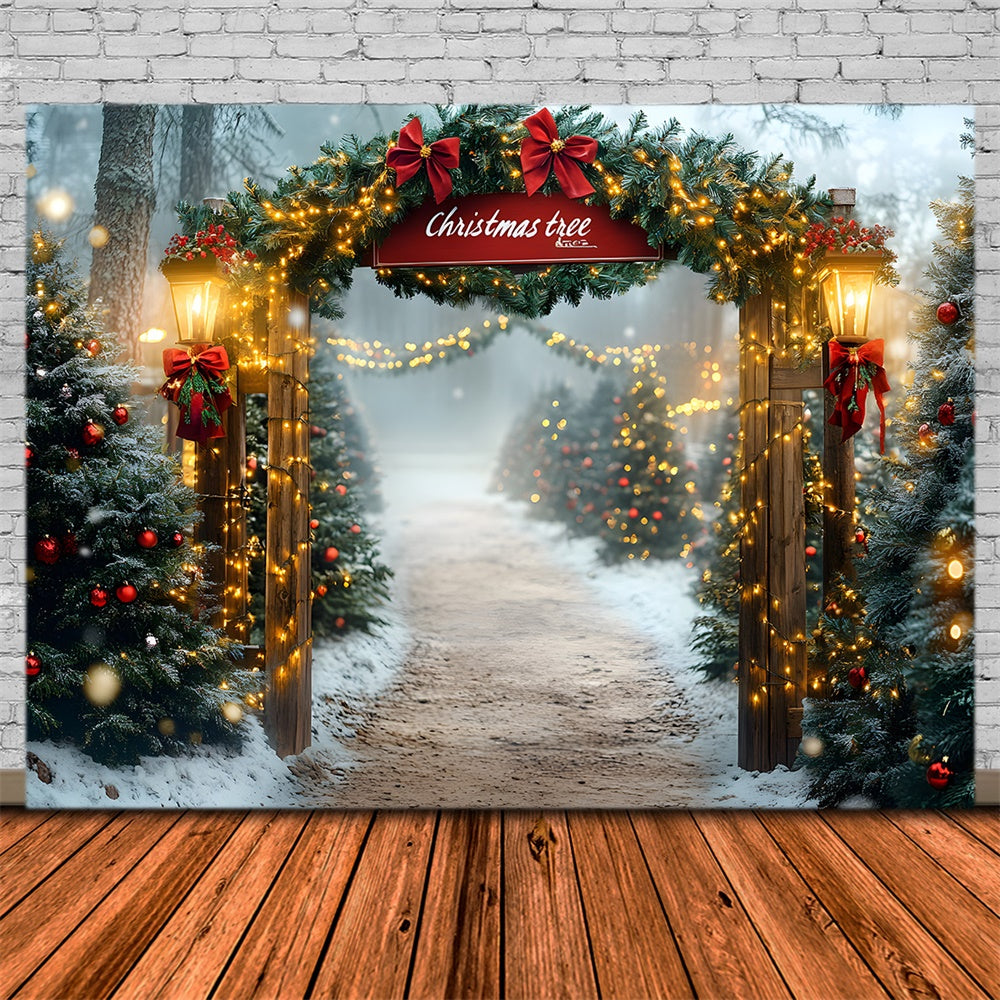 Sfondo Di Luci Stringa Fattoria Albero Di Natale RR8-80