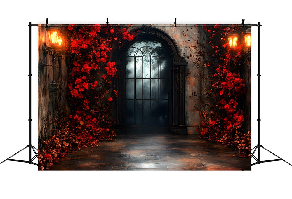 Sfondo Di Fiori Rossi Di Halloween Gateway To Hell RR9-116