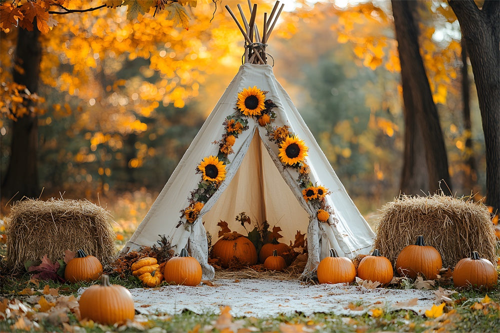 Sfondo Fotografico Per Tenda Foresta D'Acero Autunnale RR9-21