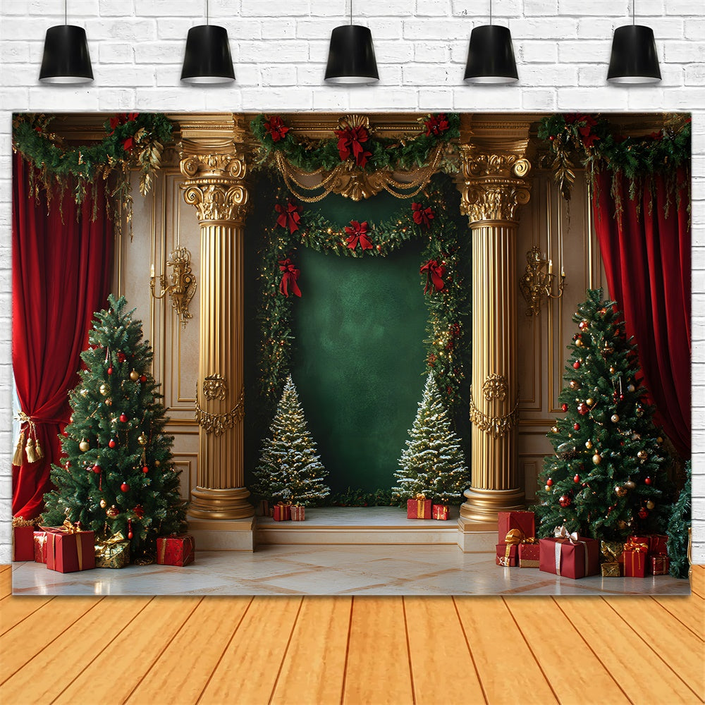 Sfondo Da Parete Retro Dorato Per La Stanza Della Villa Di Natale RR9-47