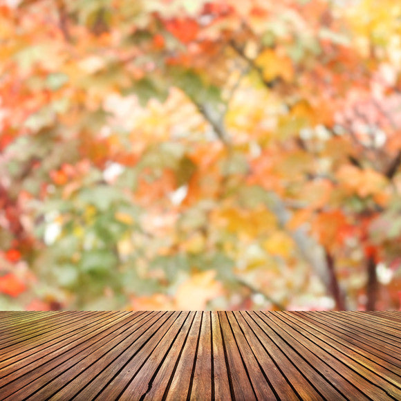 Sfondo Fotografico Bokeh Foglia D'Acero Giallo Autunnale S-3073