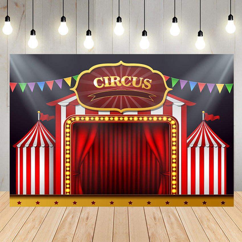 Sfondo Fotografico Di Carnevale Con Tenda Rossa Da Circo SH-1011