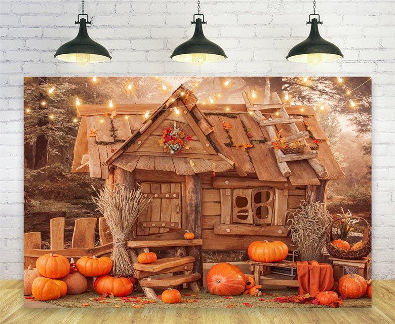 Sfondo Autunnale Con Zucche Di Halloween Per La Fotografia TKH1589