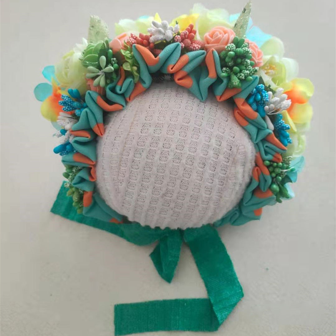 Accessori Per Fotografia Per Neonati Copricapo Con Combinazione Di Fiori Colorati TS1