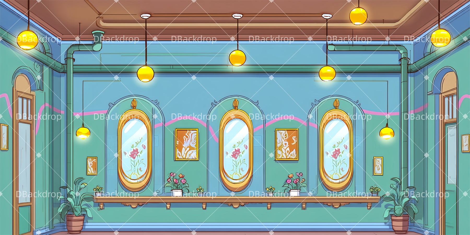 Fondale Per Palcoscenico Teatrale Per Parrucchieri Fondali Professionali Per Palcoscenico TWW510-T23