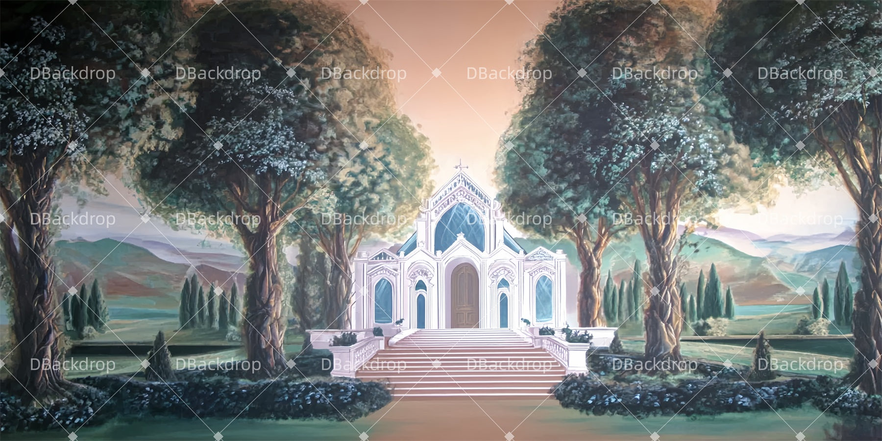 Fondale Per Cinema Cappella Per Matrimoni Palcoscenico Esterno TWW510-T27
